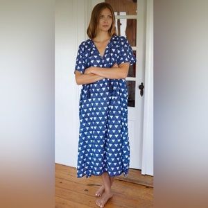 NWOT RARE Emerson Fry Organic Lunar Indigo Caftan Dress
